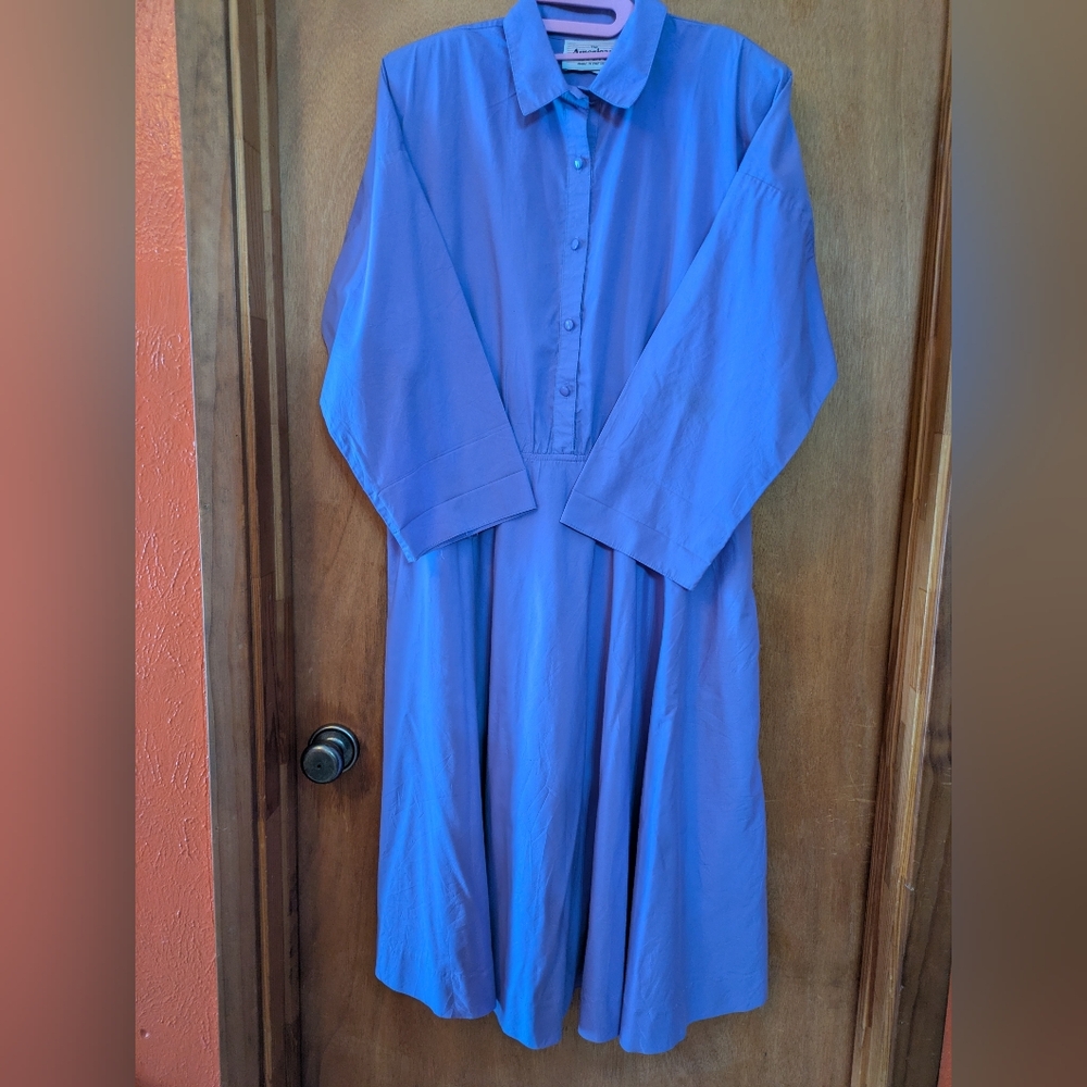 Lavender Vintage AMERICAN SHIRT DRESS COMPANY fit & flare Size 16.5